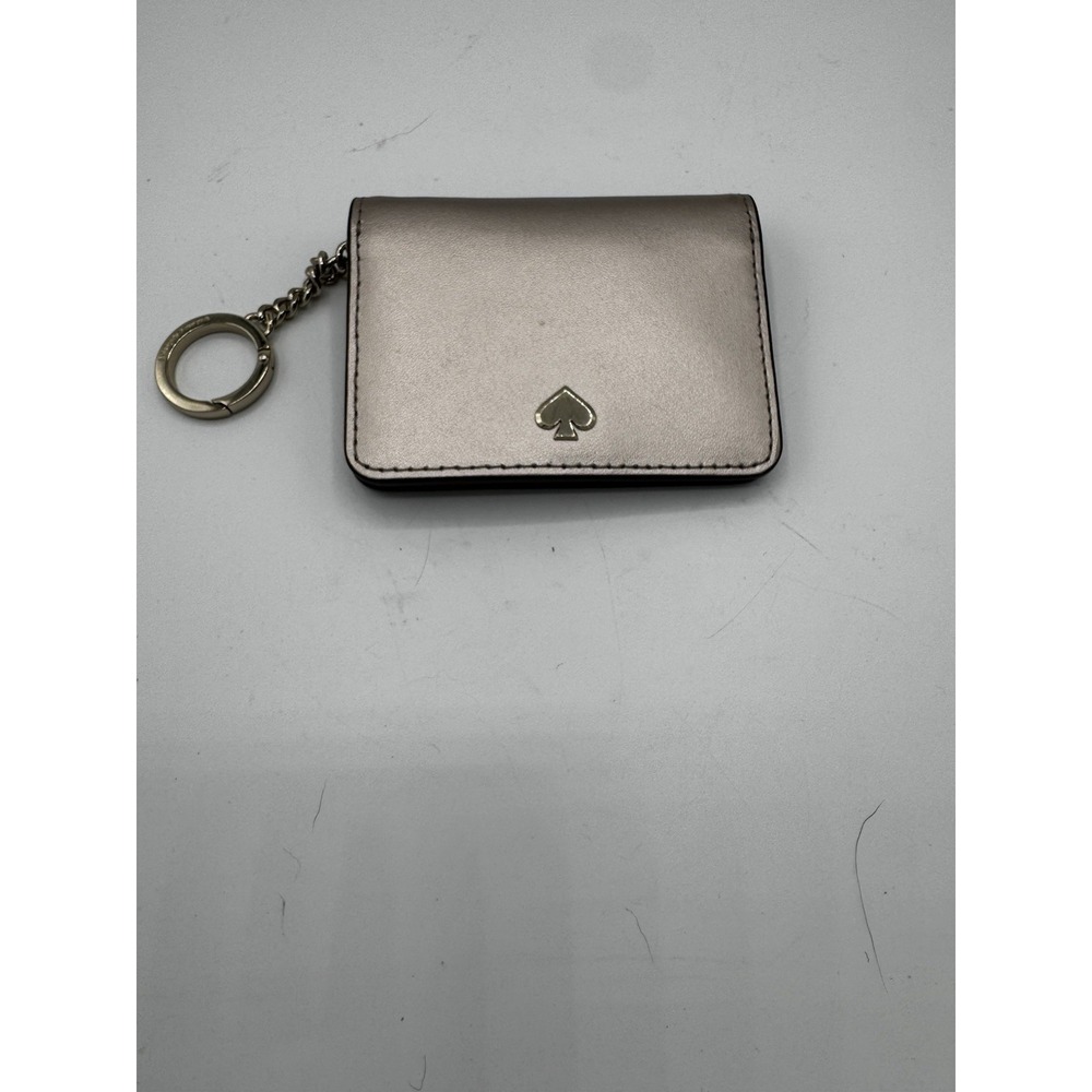 Kate Spade New York Card Wallet In Light Gold Color Preowned No Box EUC PT3